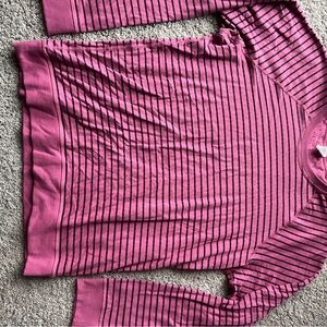 NWT Marine Layer Wine & Rose Reversible Raglan Shirt - Large